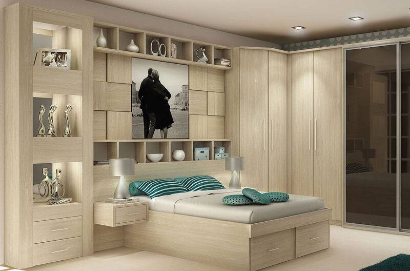 Quarto com móveis planejados projetados pela Mazza Decor.